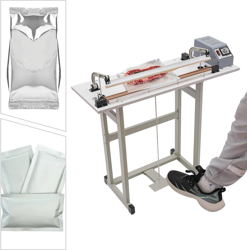 Foot Pedal Heat Sealing Machine, 110V 850W Portable Plastic Bag