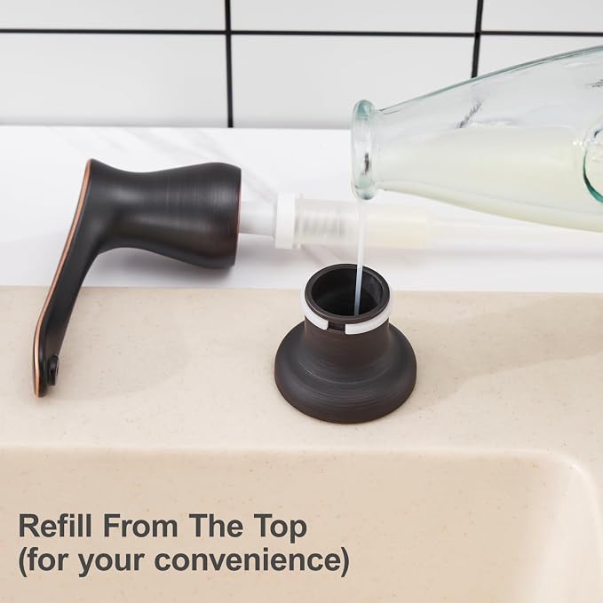 GAGALIFE Kitchen Sink Soap Dispenser Oil Rubbed Bronze, Built in Soap Dispenser - Image 5
