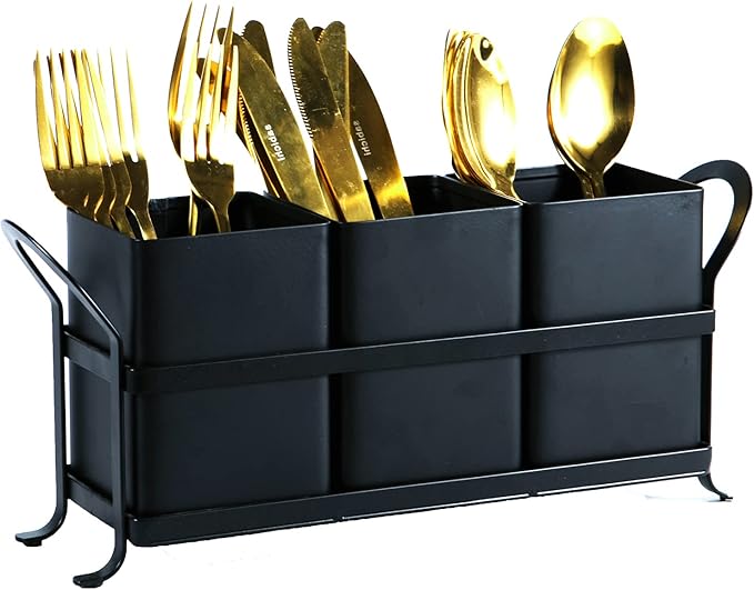 NelyBet Flatware, Kitchen Utensil & Silverware Caddy Organizer Bin Holder by NelyBet