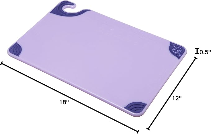 San Jamar Saf-T-Grip Plastic Cutting Board - Image 6