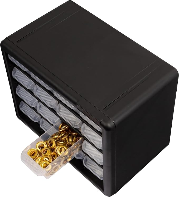 Akro-Mils 16-Drawer Plastic Storage Cabinet | 10-1/2 x 6-1/2 x 8-1/2 Inch | - Image 15