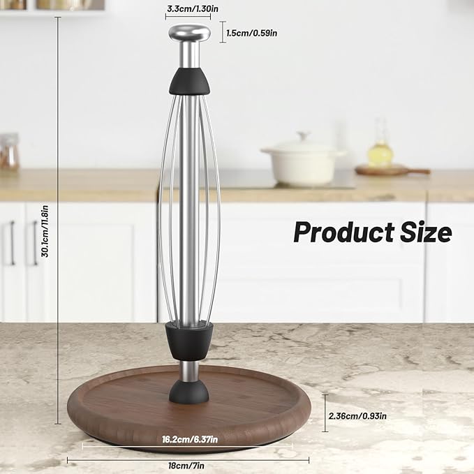 VEHHE Wooden Paper Towel Holder Countertop - Image 4