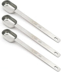 3PCS 1tsp Single Measuring Spoon, Stainless Steel Long Handle Individual by BERYLER