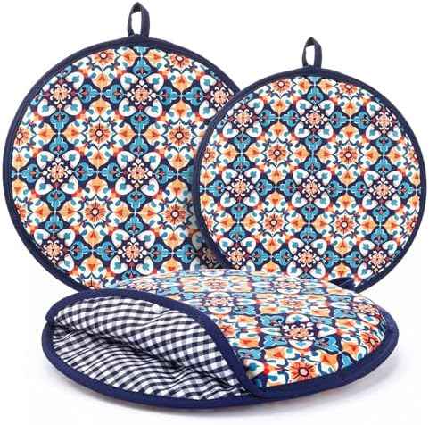 2 Pcs 10" 12" Tortilla Warmer Pouch, Mexican Tile
