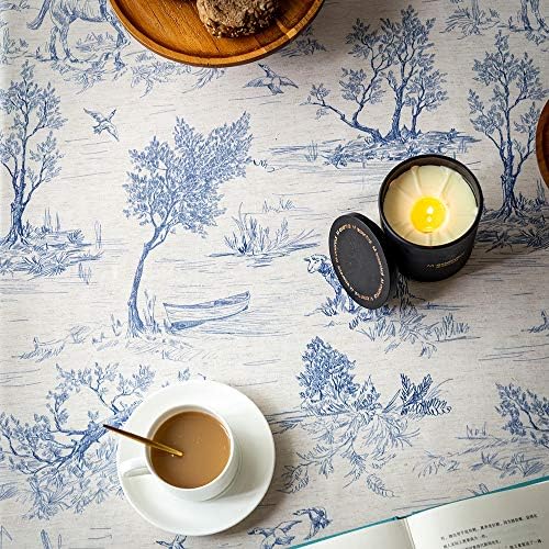 GLORY SEASON Rustic Tablecloth Classic French Village Printed Linen