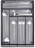 WuGeShop 6 Compartments Metal Mesh Kitchen Flatware Organizer Tray