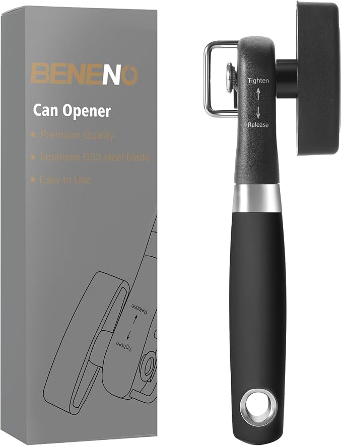 Beneno Can Opener, Manual Side Safe Cut Can Opener Smooth Edge by Beneno