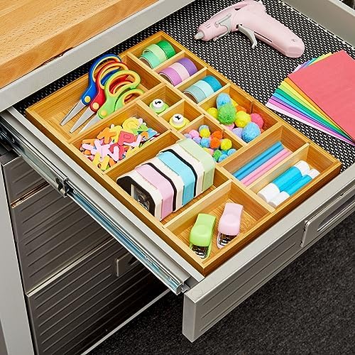 Juvale Drawer Organizer Tray - 8-Slot Drawer Divider for Utensils