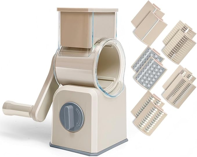 Rotary Cheese Grater with Hand Crank, and Grating Cheese, Vegetables, and Fruit by YWHWLX