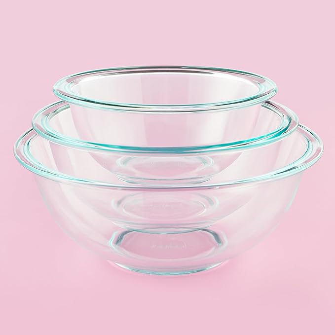 Pyrex Essentials Glass Mixing Bowls Set - Image 2