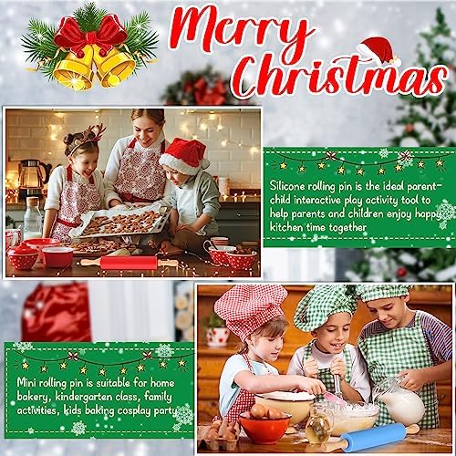Dandat 6 Pcs Small Rolling Pin Kids 12 Inch Mini Silicone Rolling Pin