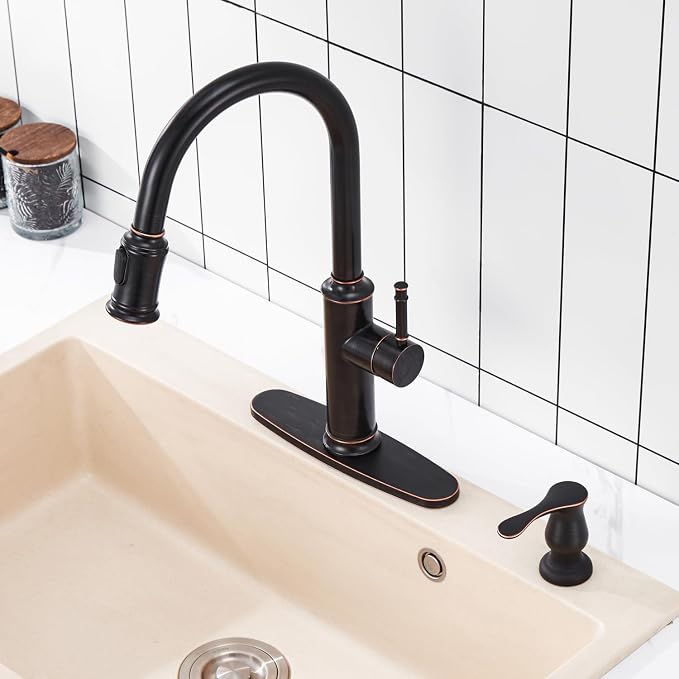 GAGALIFE Kitchen Sink Soap Dispenser Oil Rubbed Bronze, Built in Soap Dispenser - Image 8