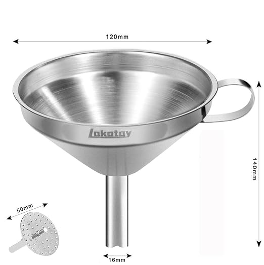 5-Inch Food Grade Stainless Steel Kitchen Funnel - Image 2