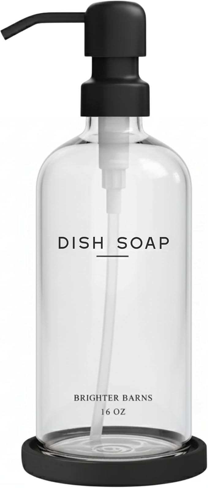 Glass Dish Soap Dispenser for Kitchen Sink by Brighter Barns by BrighterBarns