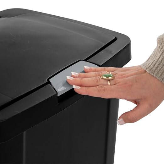 Sterilite 13 Gallon TouchTop Narrow Plastic Wastebasket - Image 7