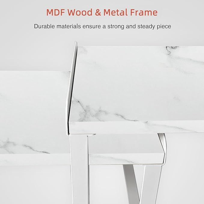 Goozii White Marble Kitchen Counter Shelf Organizer, Modern Dish Plate Organizer - Image 7