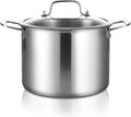 DELARLO Tri-Ply Stainless Steel Soup Pot 12QT, Tri-ply Big Pots by DELARLOCOOKWARE