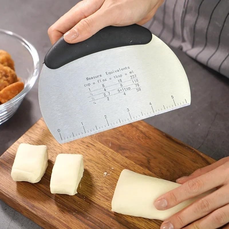 Stainless Steel Dough Scraper Cutter Multi-Function Pastry Bench Knife