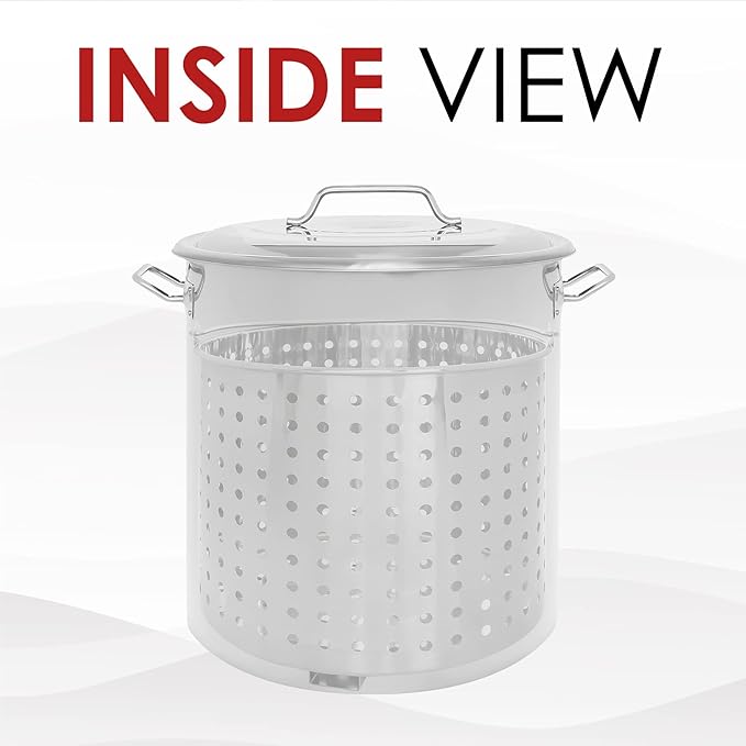 CONCORD Stainless Steel Stock Pot w/Steamer Basket. Cookware great - Image 3