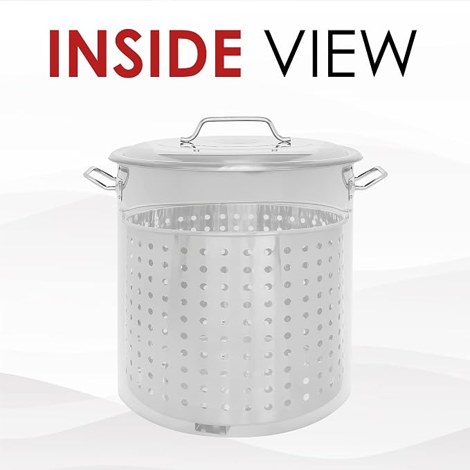 CONCORD Stainless Steel Stock Pot w/Steamer Basket. Cookware great - Image 3