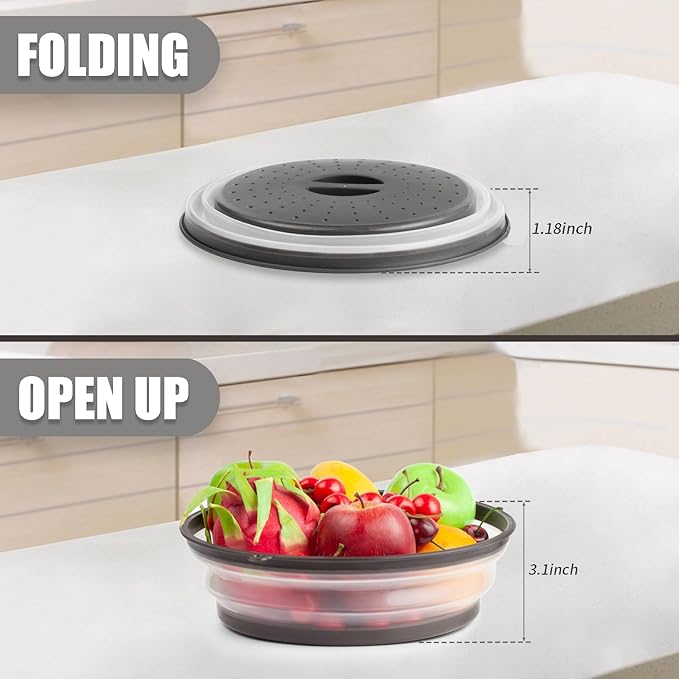 Microwave Splatter Cover & Silicone Mat – Collapsible, Reusable Food Guard and - Image 6