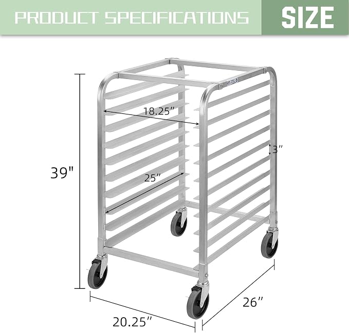 HALLY SINKS & TABLES H Bun Pan Rack 10 Tier - Image 2