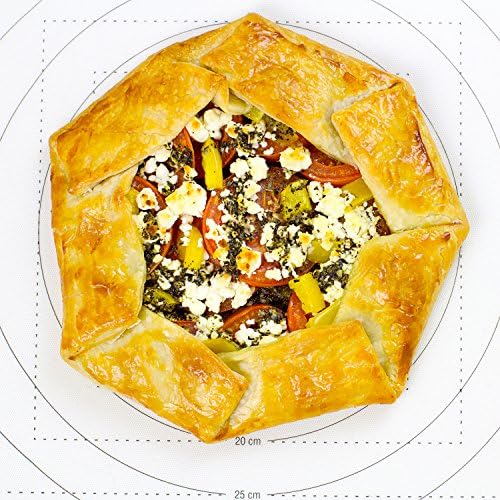 Round Silicone Pastry Mat, 17.75-Inch Diameter, Dough Rolling Mat with