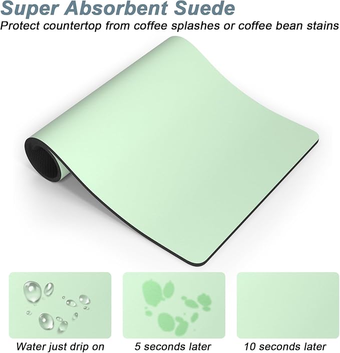 Rnivvi Coffee Mat, Hide Stain Rubber Backed Absorbent Dish Drying Pad - Image 3