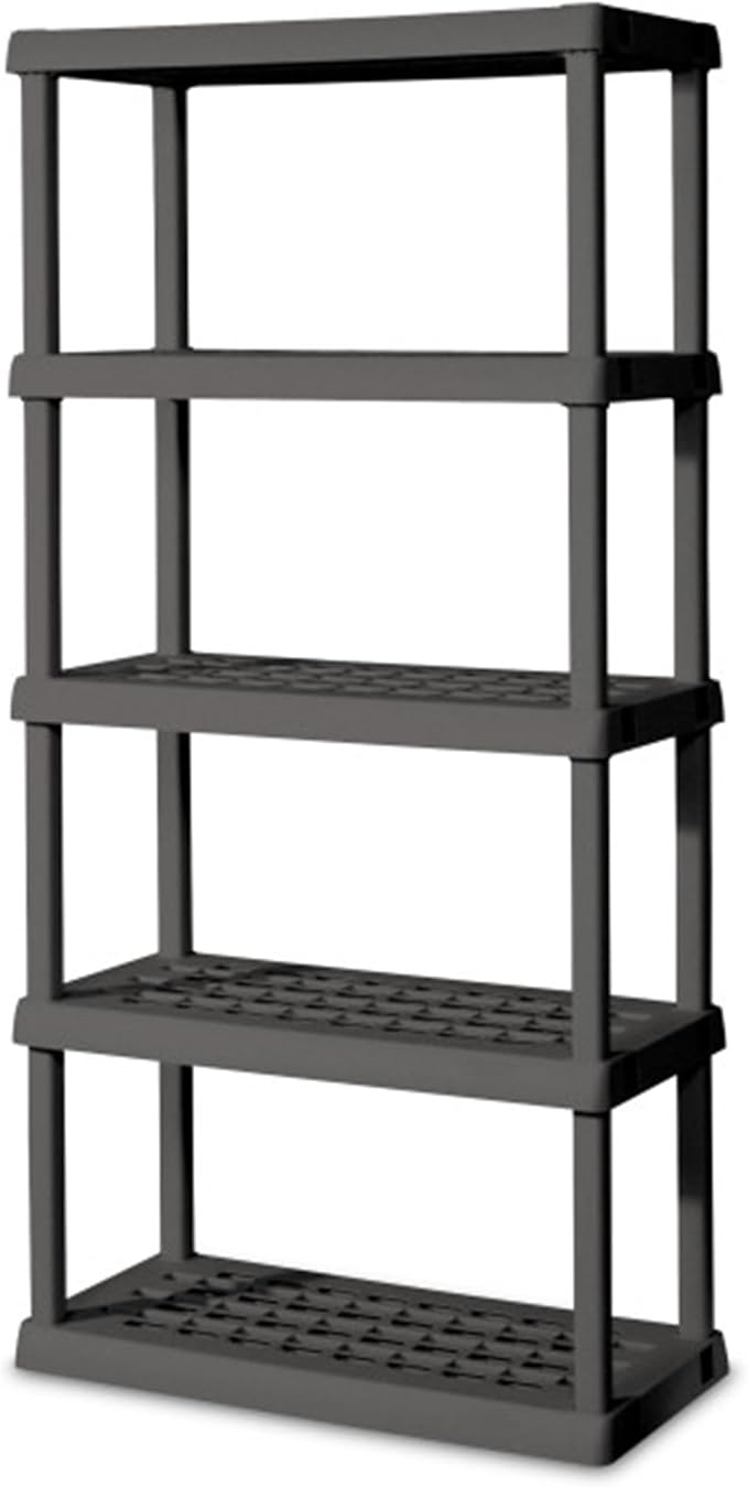 Sterilite 4-Pack 5 Shelf Unit, Heavy-Duty Shelving Storage Rack by Sterilite