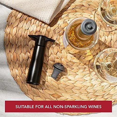 Vacu Vin Wine Stopper, 3-Pack Vacuum Wine Bottle Stopper, Cork
