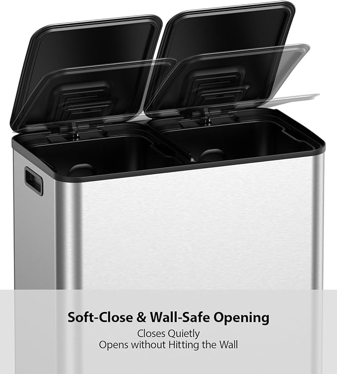 Lovewind Dual Trash and Recycling Bins - Image 5