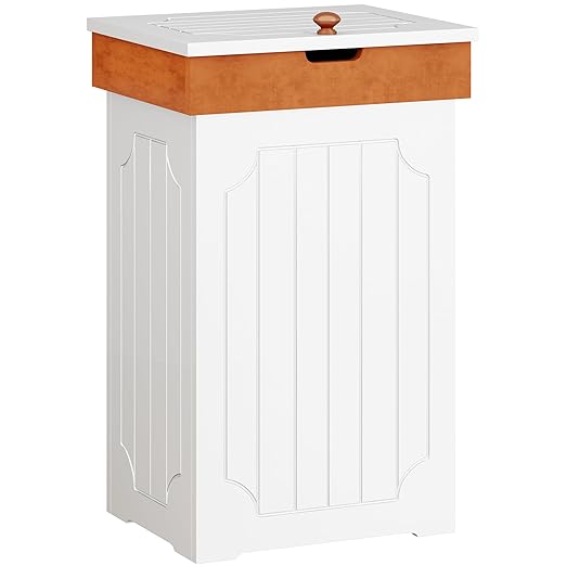Function Home Trash Can Cabinet, 13 Gallon Kitchen Garbage Can, Wood Recycling by FunctionHome
