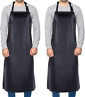 Homsolver 2 Pack Waterproof Rubber Aprons, Heavy Duty Butcher by Homsolver