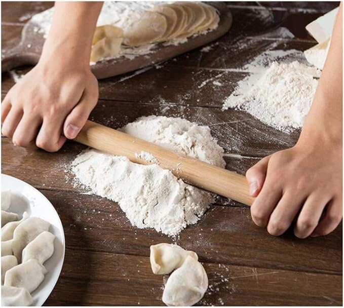 Non-stick Rolling Pin Wood Dough Roller Classic - Image 5