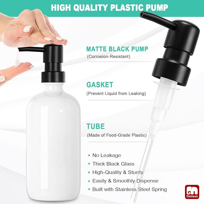 GMISUN Kitchen Soap Dispenser Set, 16 Oz Hand and Dish Soap Dispenser - Image 7