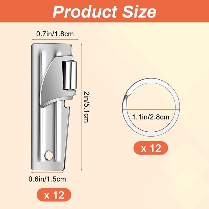 12 Pieces Military Style Can Openers - Image 2
