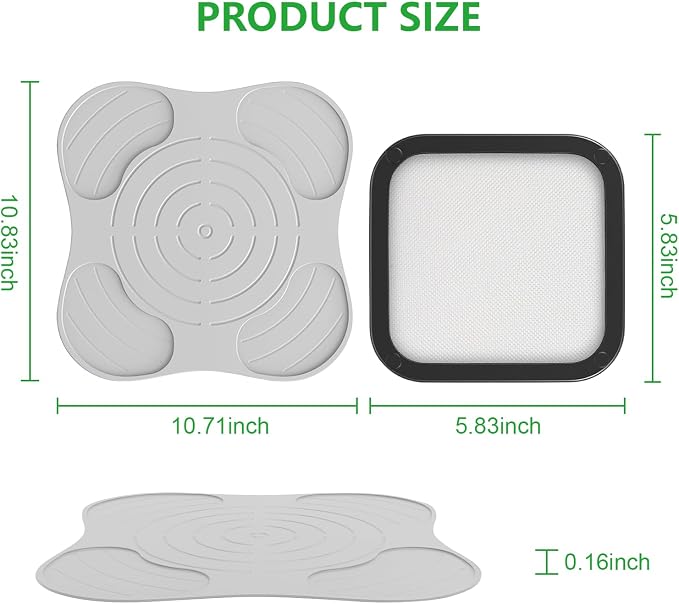 2Pcs Silicone Heat Resistant Mat & Splatter Shield, Foldable Silicone Mat and - Image 2