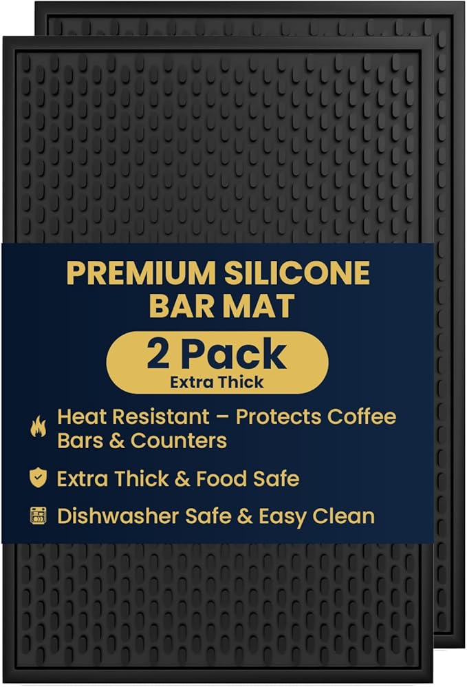 AXIESO 2 Pack Silicone Bar Mat by AXIESO