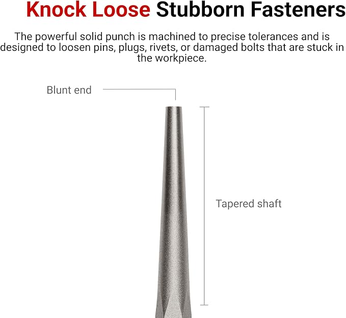 TEKTON 5/32 Inch Solid Punch | 66074 | Made in USA - Image 2