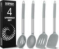 Pack of 4 Large Silicone Cooking Spatulas and Spoons, Slotted and Solid by DaiRenKitchen