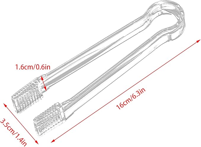 10 Pcs Plastic Buffet Serving Tongs, 6.3 Inches - Image 2