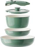 Redchef Ceramic Cookware Set, Removable Handle Pots and Pans Non-Stick by Redchef