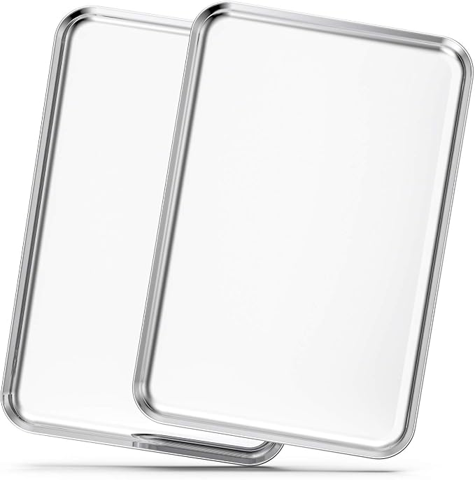 Baking Sheets Set of 2, Bastwe 20 inch Stainless Steel Bakeware Baking Pans by BASTWE