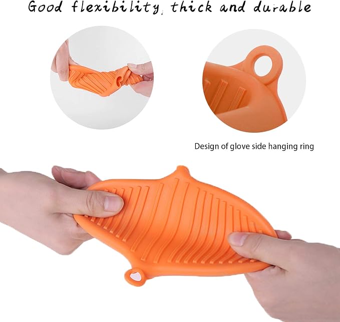 NEPAK 4 Pairs Silicone Cooking Pinch Grips Oven Mitts Potholder - Image 3