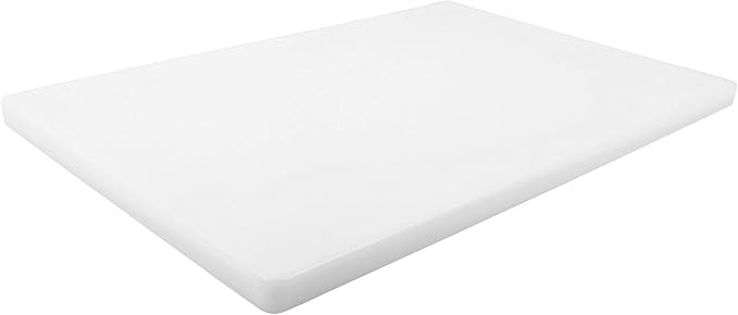 Thick White 18x12 Plastic Restaurant Cutting Board, 0.75 Inch Thick HDPP Poly by ThirteenChefs