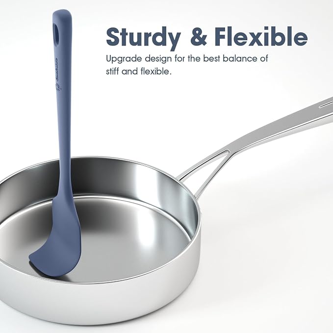 ChefAide 5 Pieces Silicone Spatula Set, Food Grade Rubber Spatula, Upgrade - Image 3