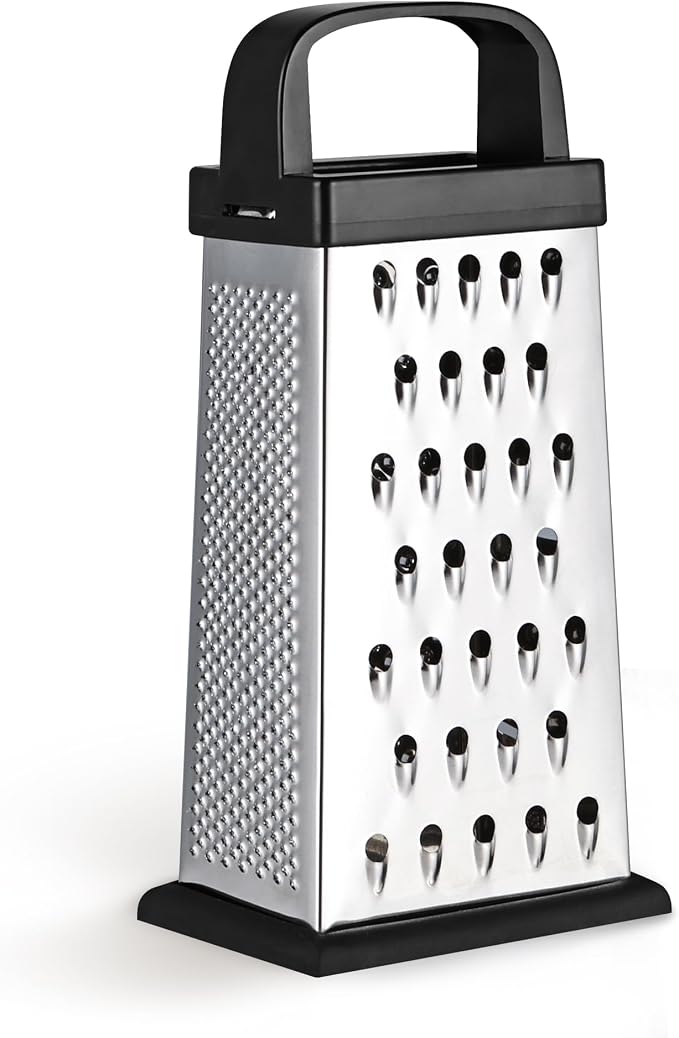 Cheese Grater, 8 IN Size 4-Sided Stainless Steel Grater, Food Shredder by Kaishun