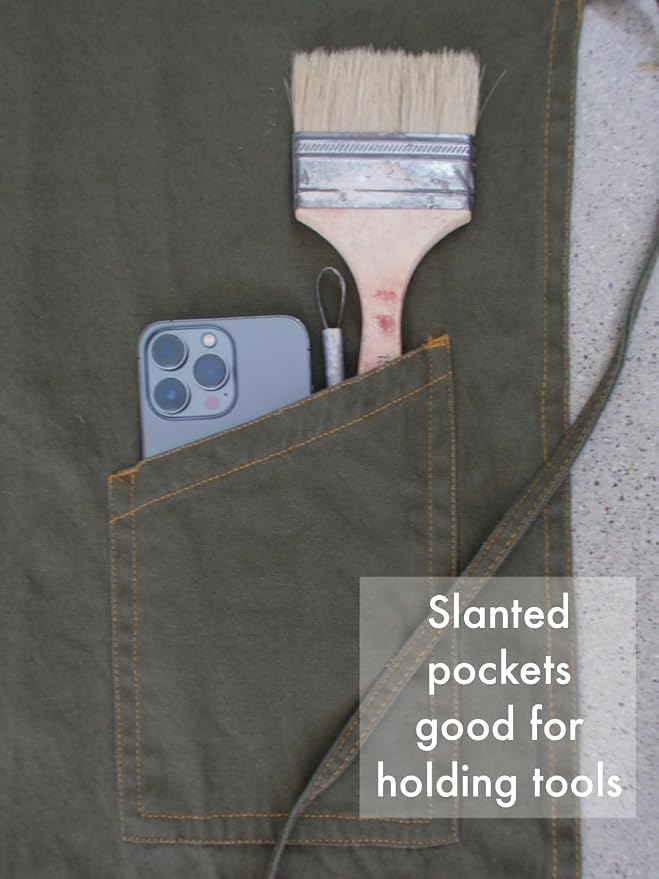 OLIVE GREEN, the original split apron - Image 5
