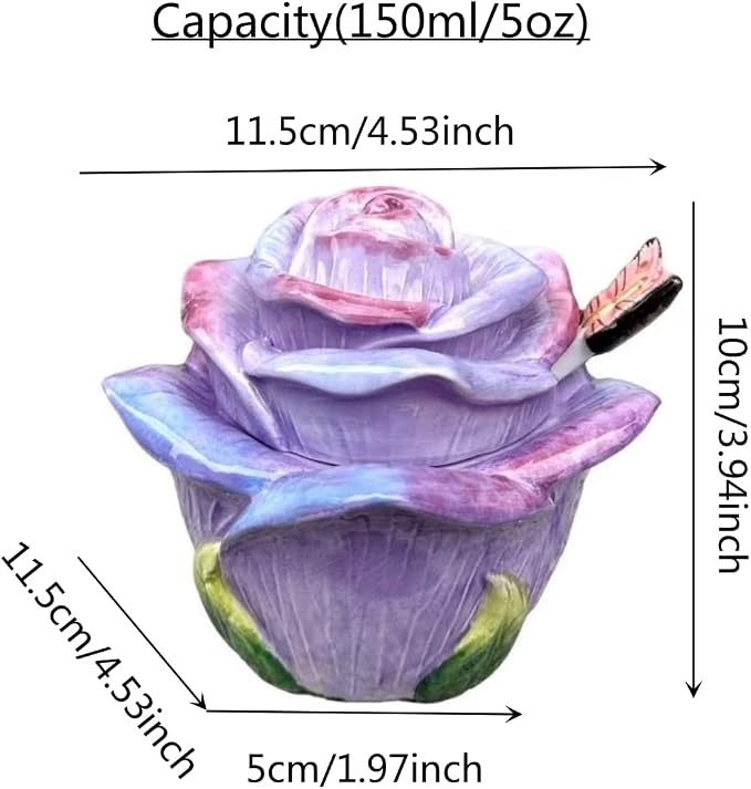 Ceramic Rose Spice Jars - Image 6