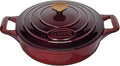 La Cuisine Enameled Cast Iron Braiser Shallow Dutch Oven Braising Sauté Pan by LaCuisineforlife